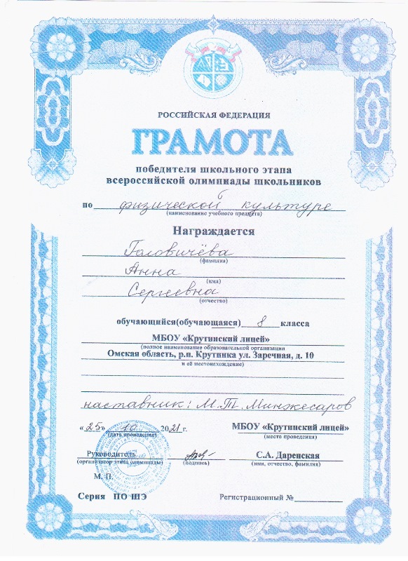 грамота спорт