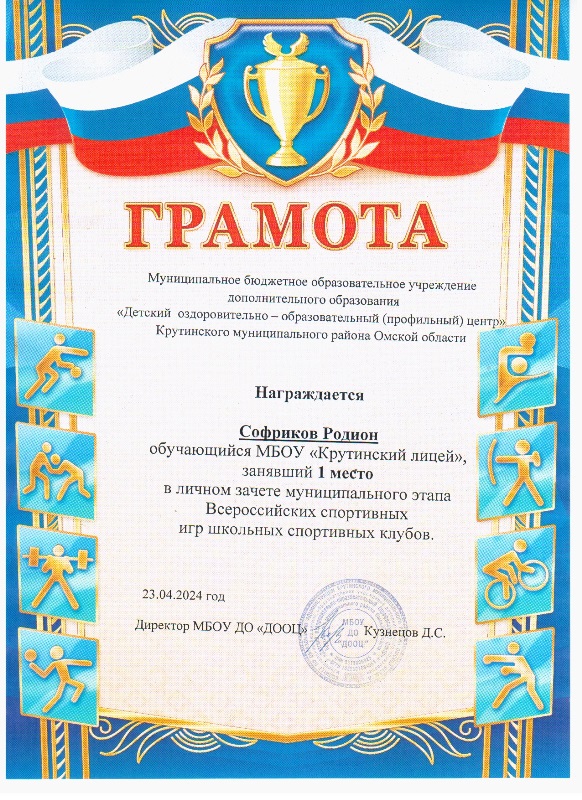 грамота спорт